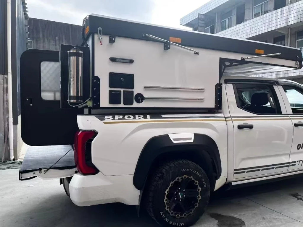 Stylish Comfort Pop Up Camper with Padded Mattresses and Privacy Screen Doors for Family Camping Custom