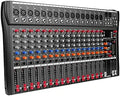 Audio Mixer 6/8/12 Channels Professional DJ mixer LR microphone/line input, AUX,FX processor MP3, headphones, +48V Phantom