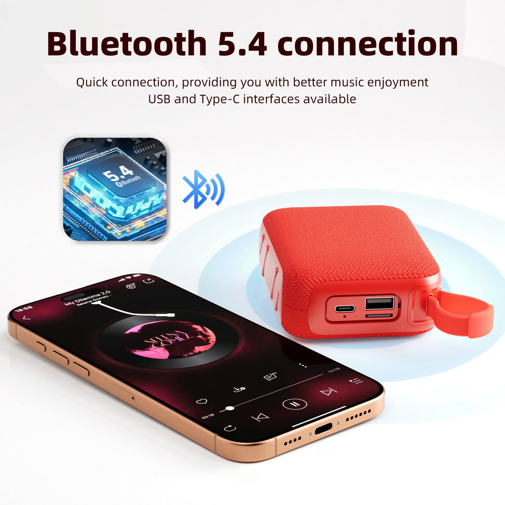 Bluetooth 5.4 Speakers TWS Hi-Fi Portable Lightweight Speaker for Home Theater Outdoor Camping Walking Speaker Wireless Stereo