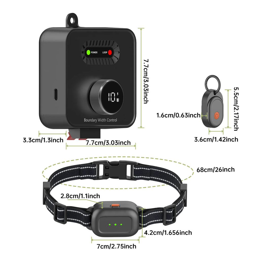 New Pet Electric Fence Collar Electronic Pet Containment System In-Ground Wired Fence Waterproof Rechargeable Dog Shock Collars