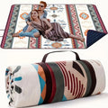Outdoor Camping Picnic Blanket, Portable Beach Mat, PU Coated Oxford Cloth, Bound Edge, Foldable Lightweight Mat