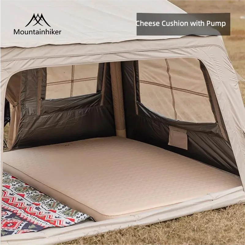 Mountainhiker Outdoor Camping with Air Pump Air Cushion Mattress Automatic Inflatable Bed Portable Outdoor Inflatable Mat Cheese