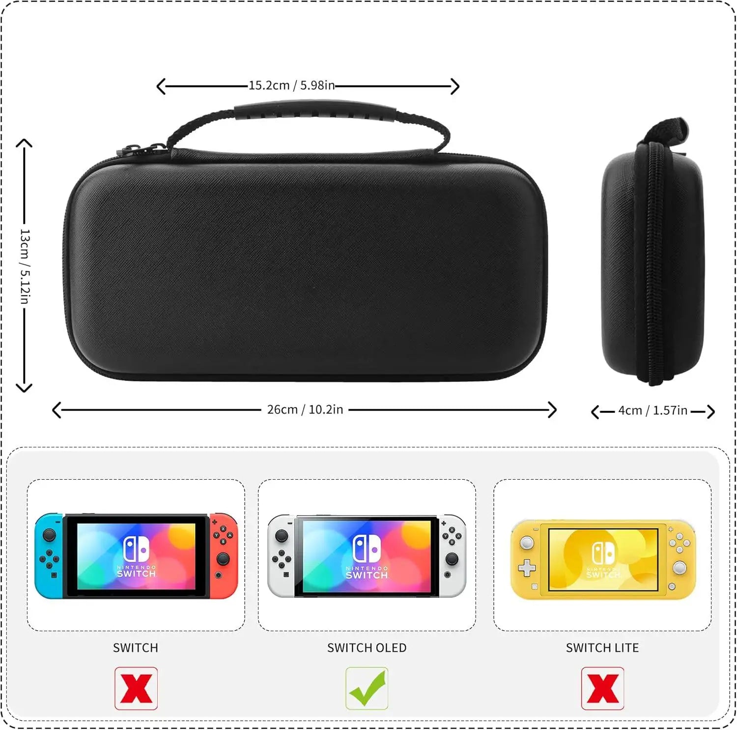 Lightweight Large Capacity Waterproof Switch 1 Portable Carrying Case - Console Accessory Protection Car Bag