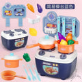 Kitchen Toys Imitated Chef Light Music Pretend Cooking Food Play Dinnerware Set Safe Cute Children Girl Toy Gift Fun Game Gifts
