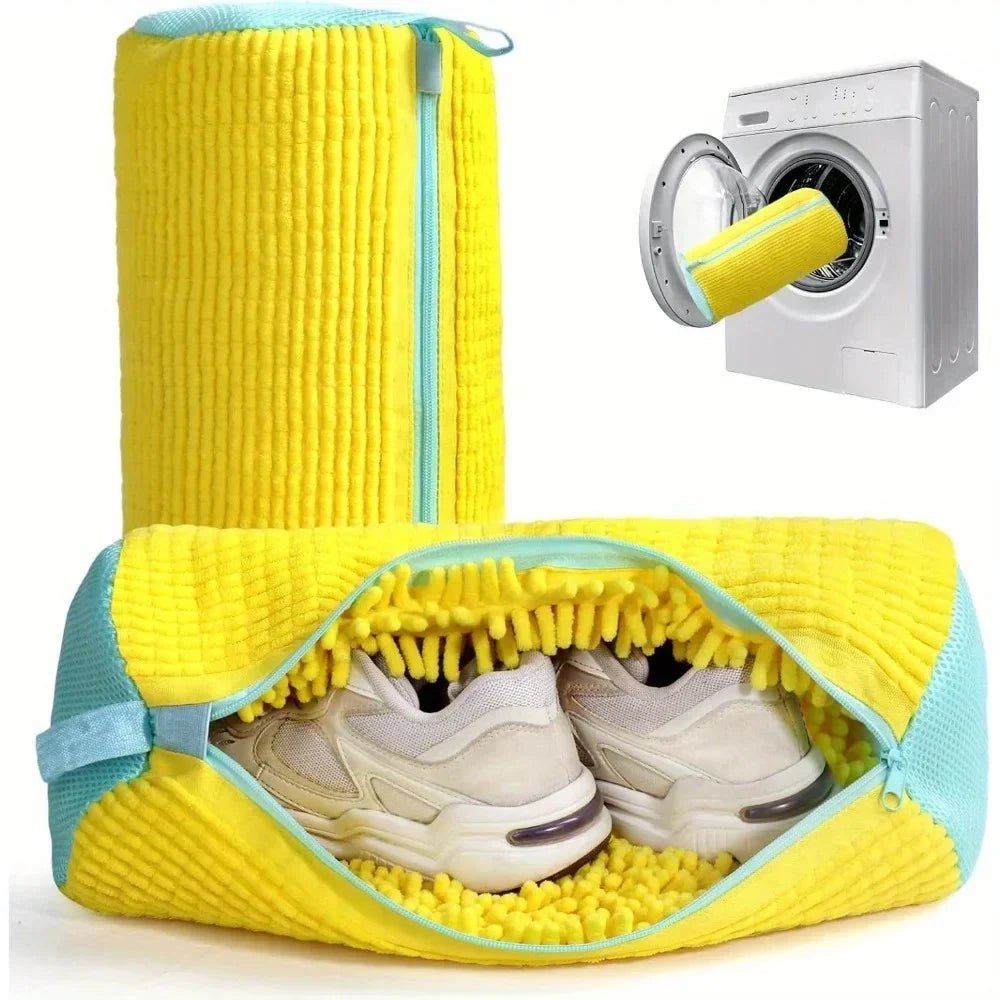 1PCS Wash Shoes Bag Padded Net Laundry Shoes Protector Fluffy Fibers