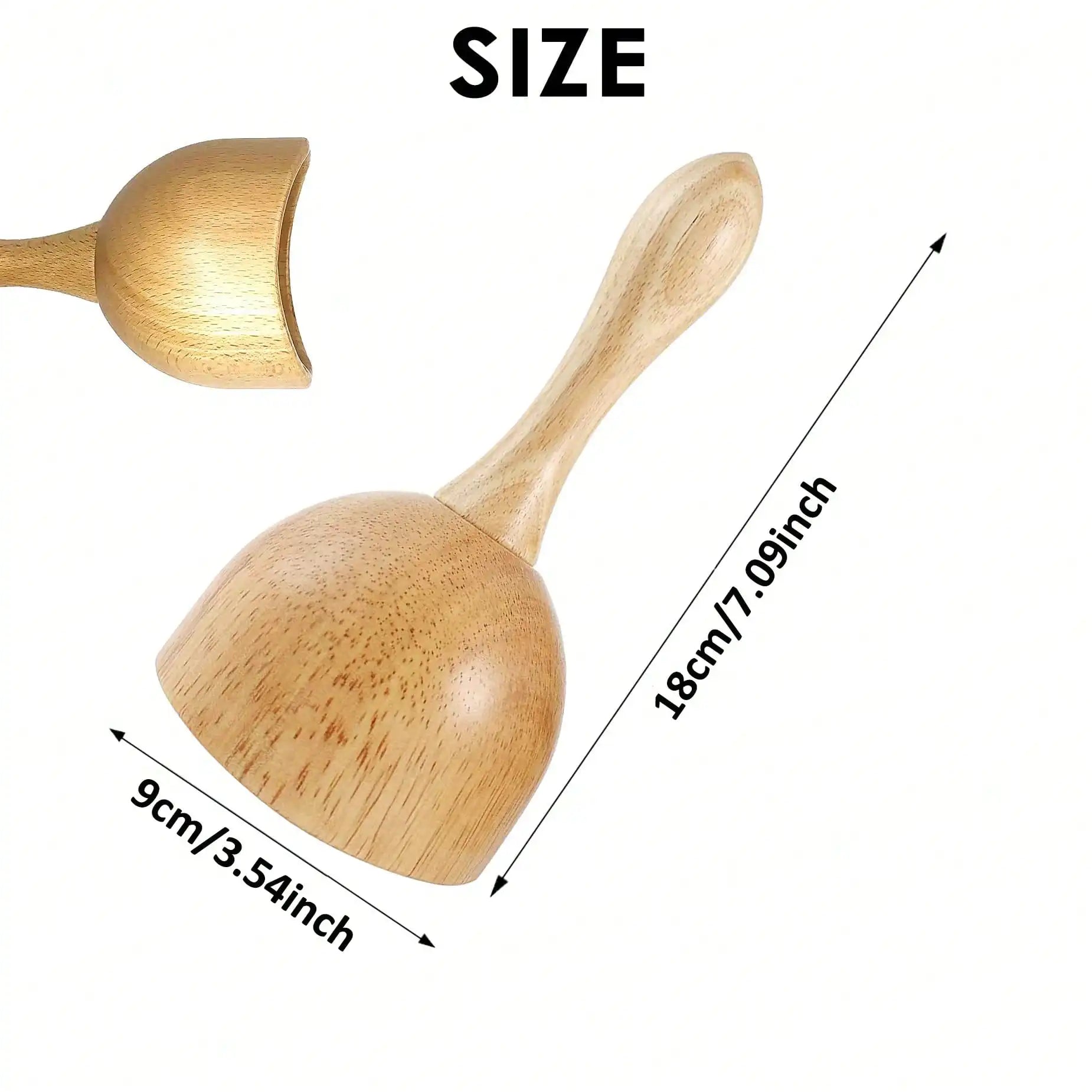1pc Wooden Handheld Massage Cup, Wooden Swedish Cup Massage Tool, Wood