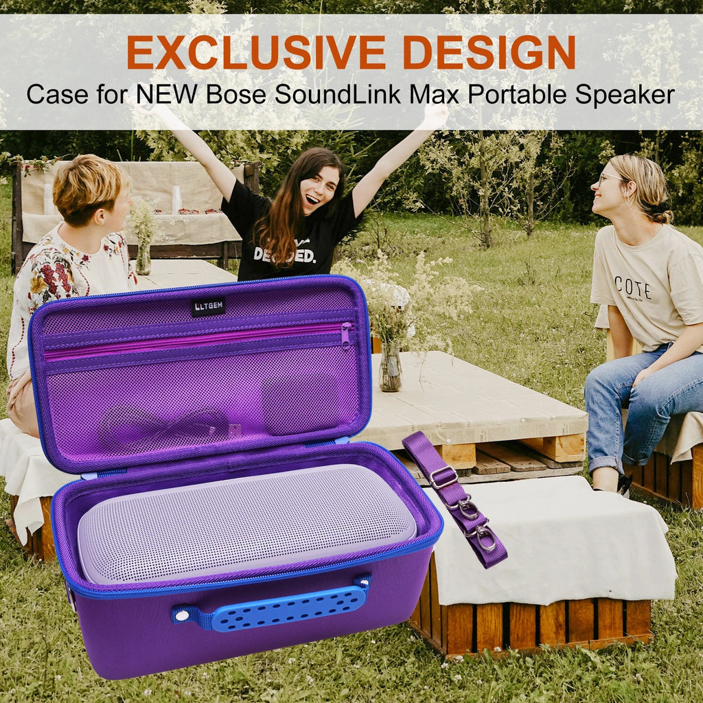 Bluetooth Speaker Case for Bose SoundLink Max Portable Bluetooth Speaker Storage Carrying Bag Accessories for Bluetooth Speaker
