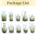 10/20pcs Mini Glass Vase Modern Clear Hydroponic Flower Vase Retro