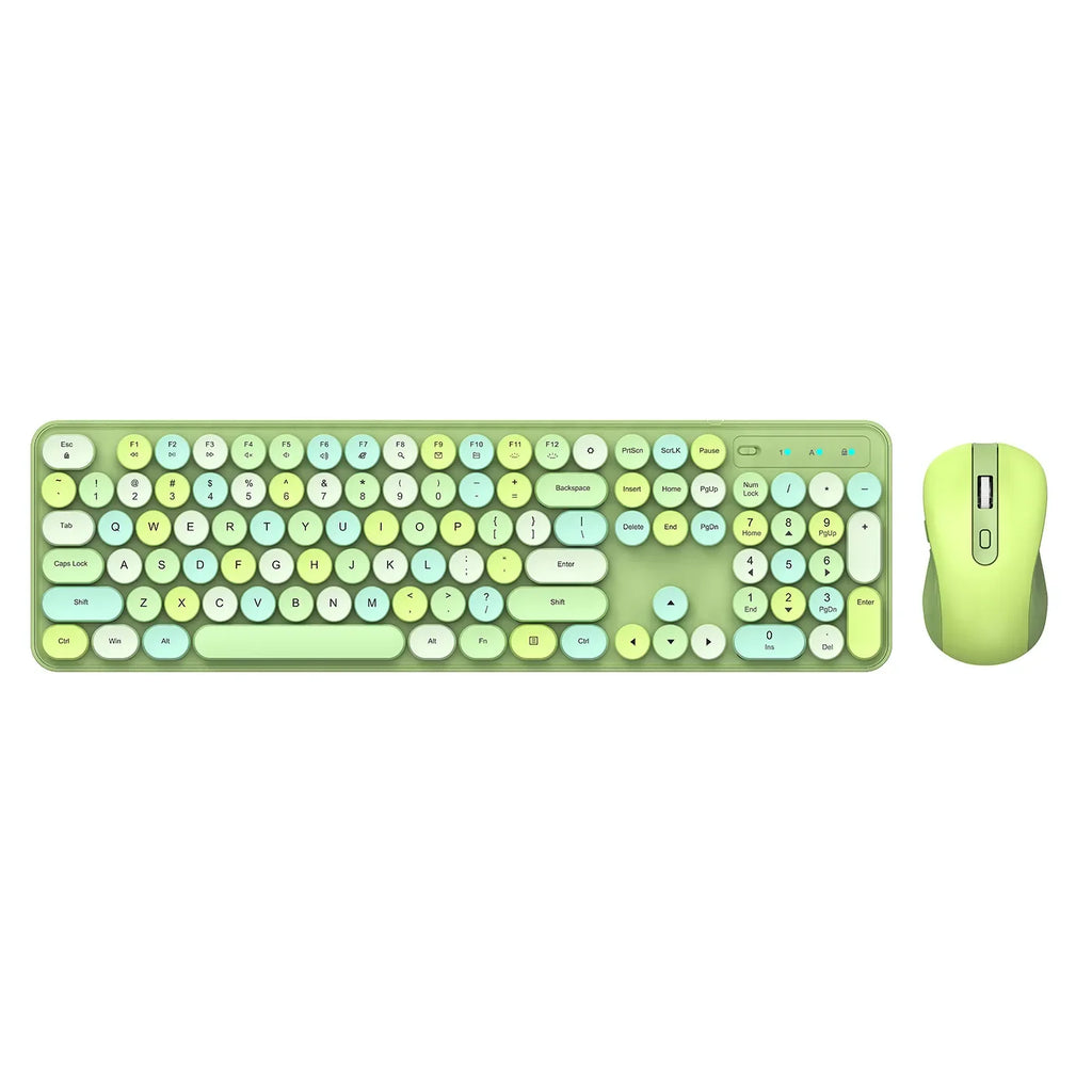 Wireless Keyboard Mouse Set High-Looking Girl Silent Office retro Cute Pink