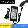60V 16S  e-bike electric bicycle  67.2V 2A Li-ion Battery Charger  Wheelbarrow Electric self balancing unicycle scooter Charge