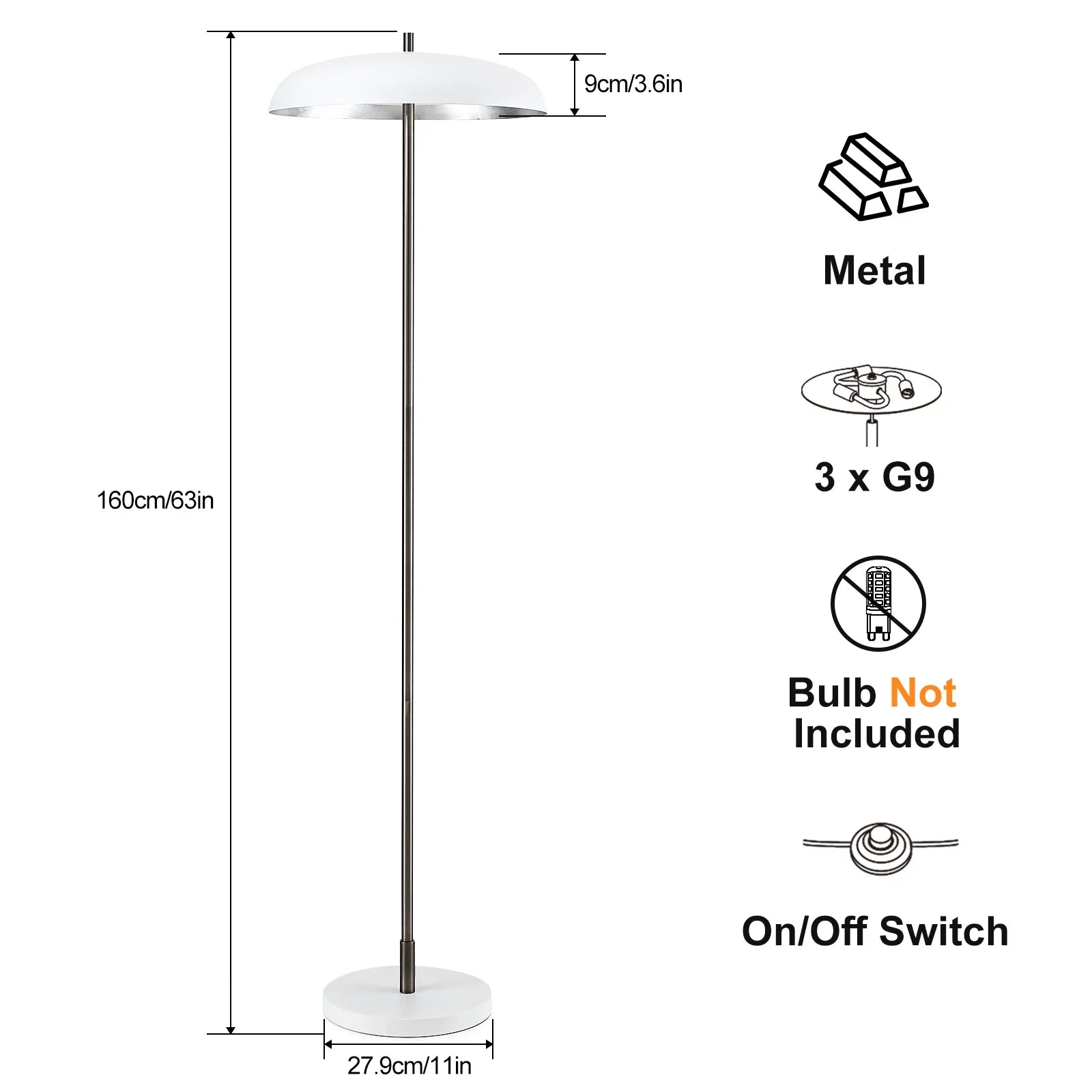 63 inch Floor Lamp Modern Minimalist LED European Lamp Hotel Guest Room Living Room Study Bedroom Bedside Decorative Lighting Lamps Indoor Lighting Shiping from USA
