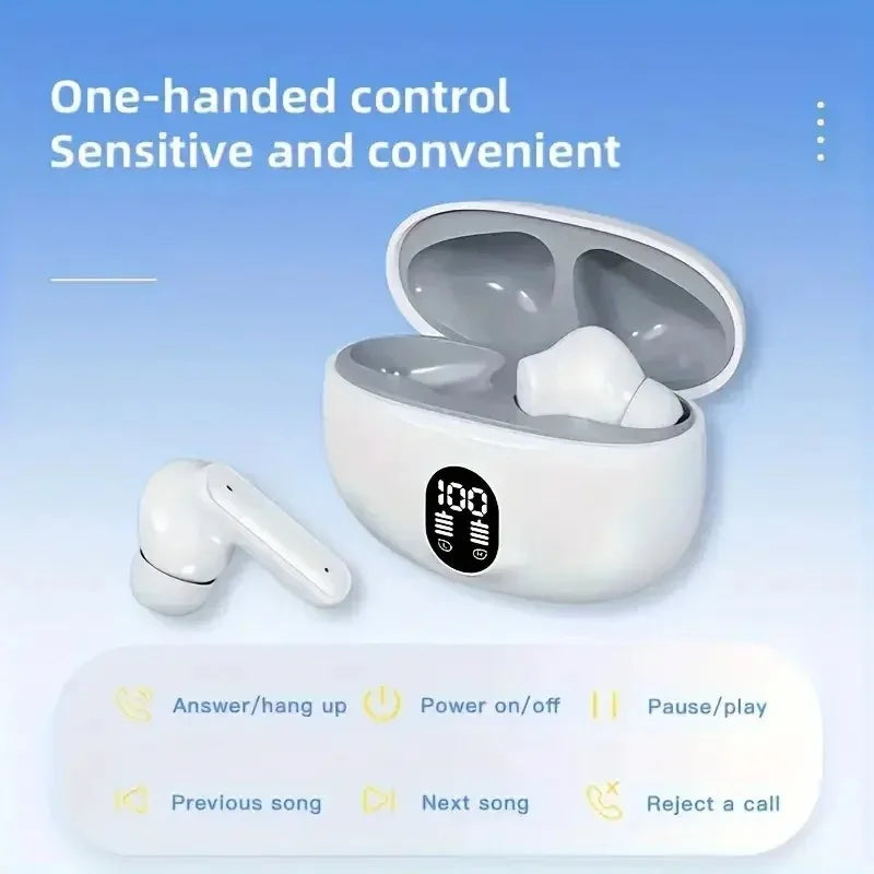 Wireless Headsets Bluetooth Earphone Wireless Earbuds LED Power Display Sport Headphone with Mic for Smart Phone