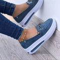2025 New Women Shoes Autumn Lace-up Platform Shoe Plus Size 43 Casual Sneakers Comfortable Slip on Anti-slip Zapatillas De Mujer