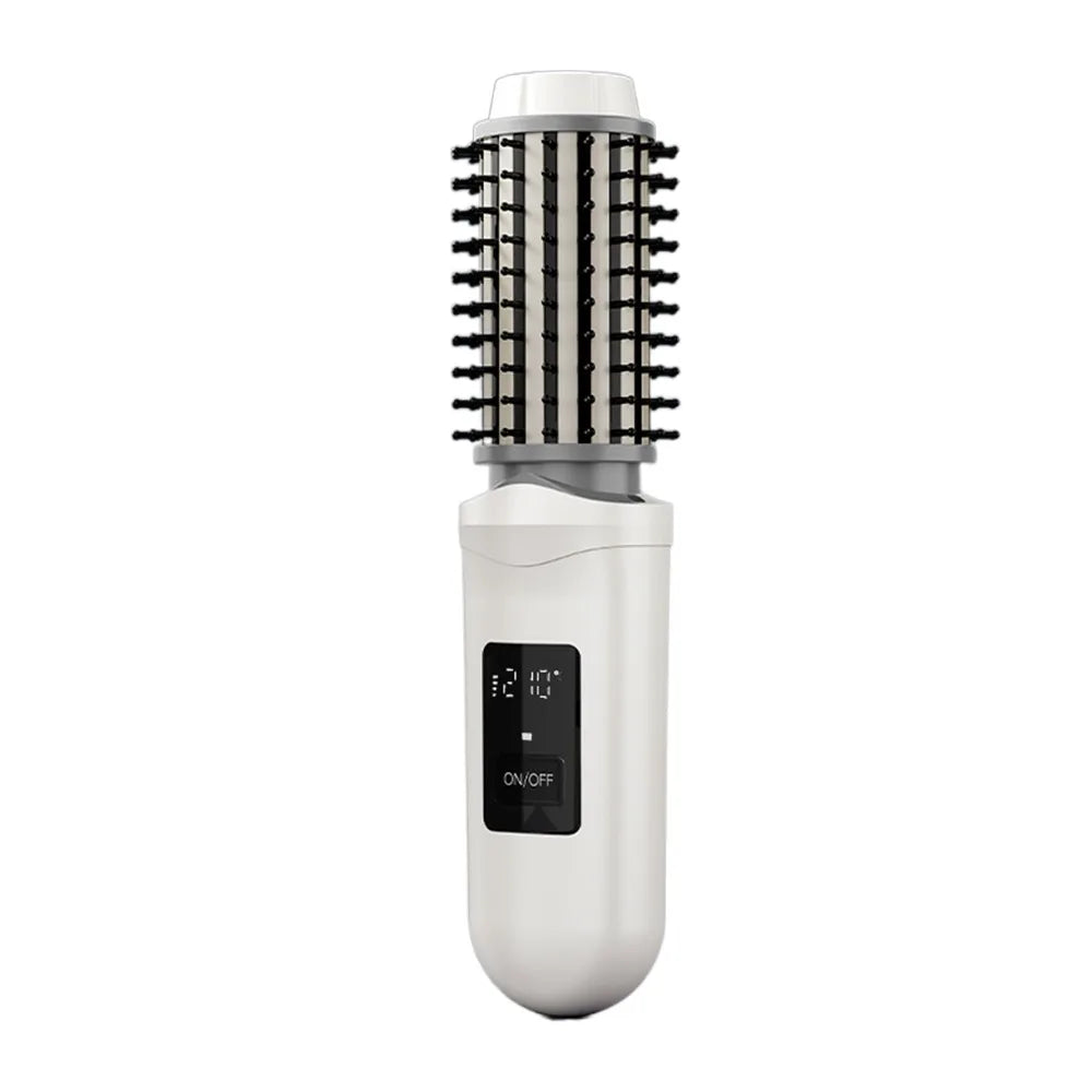 Hot Cordless Ionic Hair Straightener Brush USB Rechargeable Portable Straightener Curler Anti Damage 2 in 1 Hot Comb Hair Care