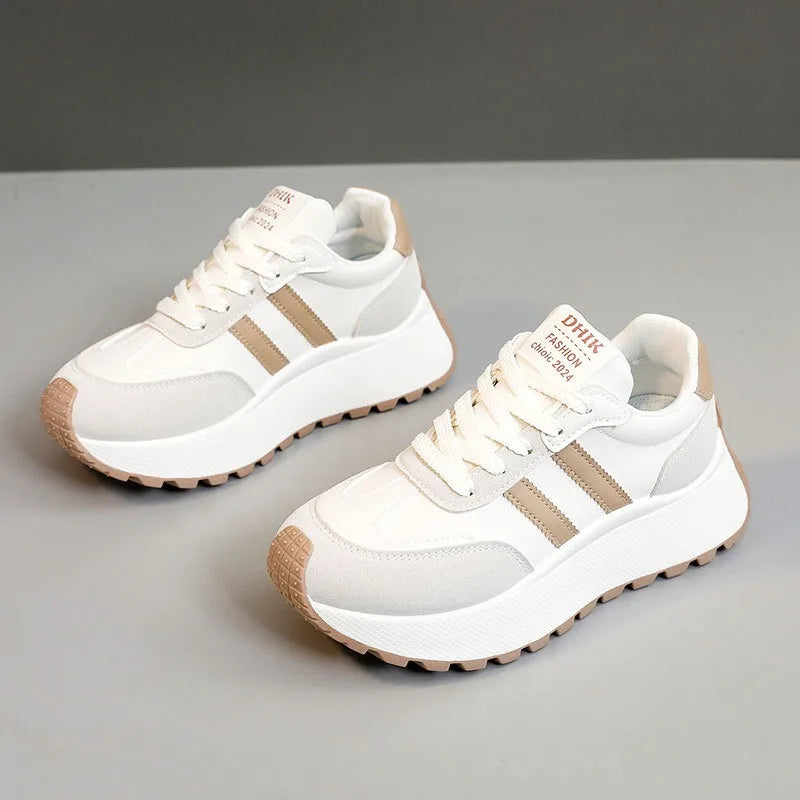 2026 Summer Thick-Soled Women Shoes Height-Increasing Women Sneakers Casual Skate Shoes Lace-Up Sports Running Shoes for Women