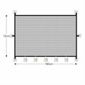 Portable Retractable Pet Barrier Fences Folding Anti-Escape Pet Safety Gate Mesh with Hooks Dog Isolation Gate Hallways