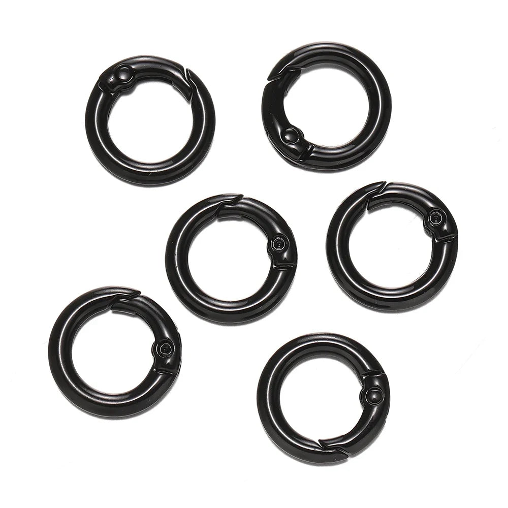 5Pcs Colorful  O Ring Spring Clasp Openable Round Carabiner Keychain Clips Hook Dog Chain DIY Jewelry Buckle Connector