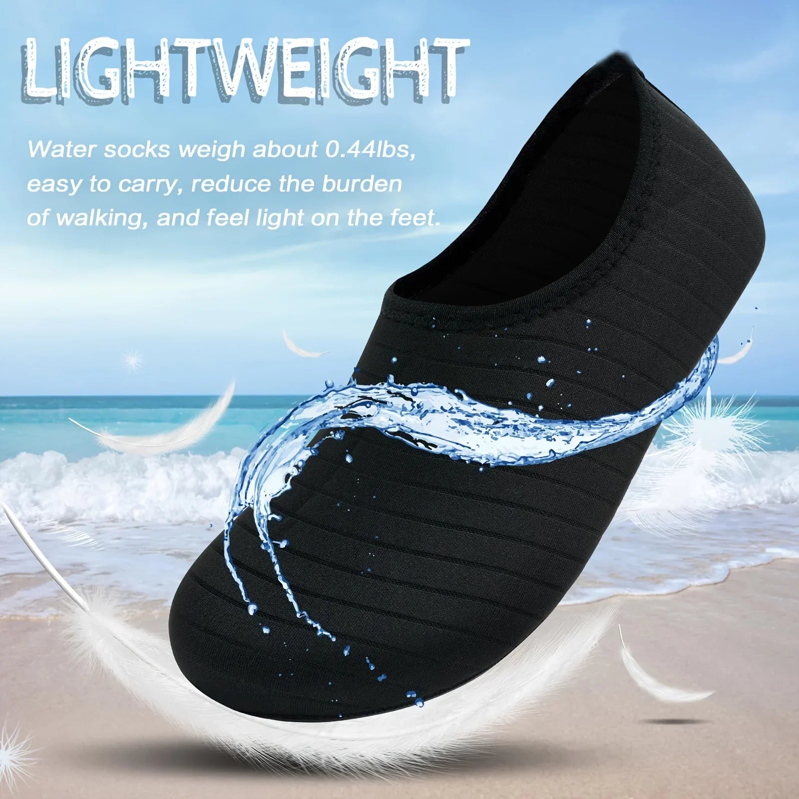 1 Pair Water Shoes Women Barefoot Socks Anti-Slip Quick-Dry Men Beach