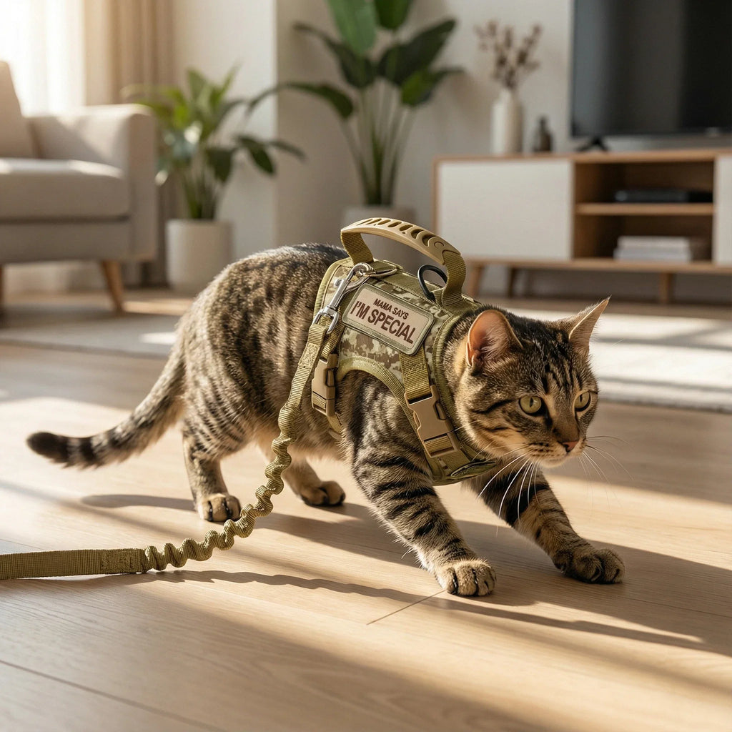 Tactical Military Vest Pet Tactical Training Cat Accessories Cat Dog Harness and Leash Set  Kitten Accessories