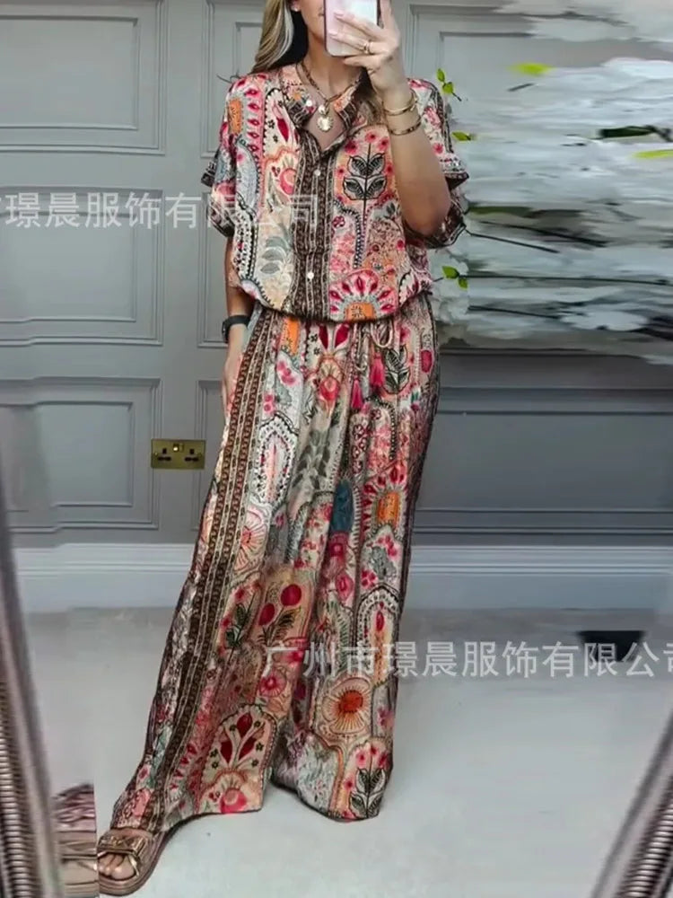 New Fashion Off-shoulder Short-sleeve Top Casual Pants Two-piece Sports Suit Spring Summer Elegant White Suits Outfits Clothing