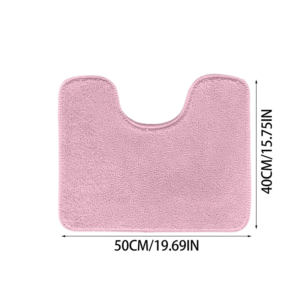 U-Shaped Toilet Mat Bathroom Mat Bathroom Carpet Bathroom Carpet Memory Foam Bath Mat Anti-Skid Super Absorbent