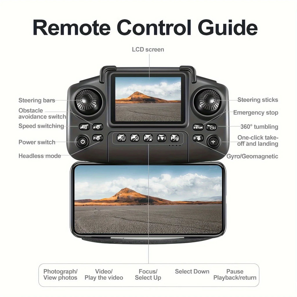 The 2026 Upgraded E88PRO MAX Foldable Drone Features Dual Cameras, Extra Batteries, an 8K Screen for Remote Control, and One-click Return-to-home Functionality. Suitable for Beginners, It's an Ideal Independence Day or Holida