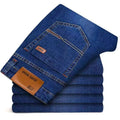   2025 Men NEW Men's Fashion Business Jeans Classic Style Casual Stretch Slim Jean Pants Male Brand Denim Trousers Black Blue Me