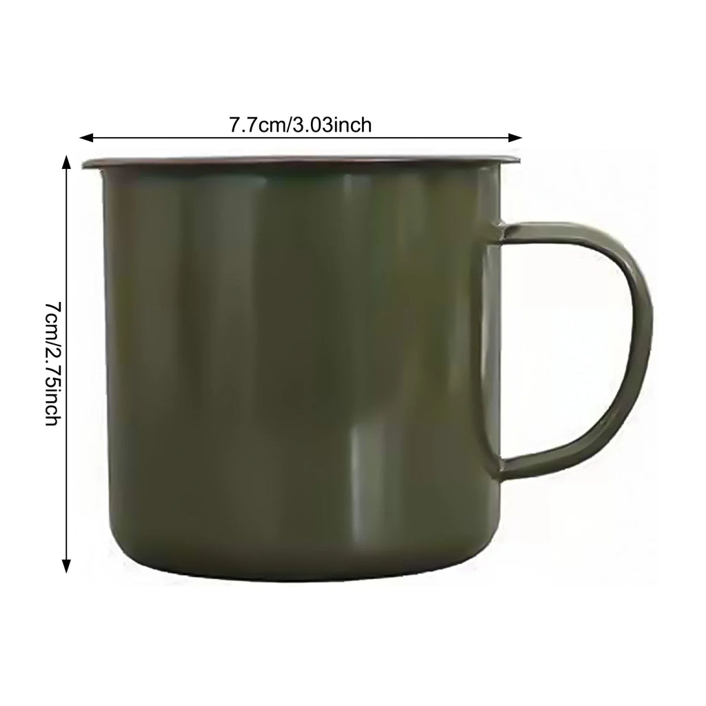Vintage Enamel Camping Mugs Camping And Picnic Sturdy Iron Enamel Cups Suitable for Picnic Camping Fishing