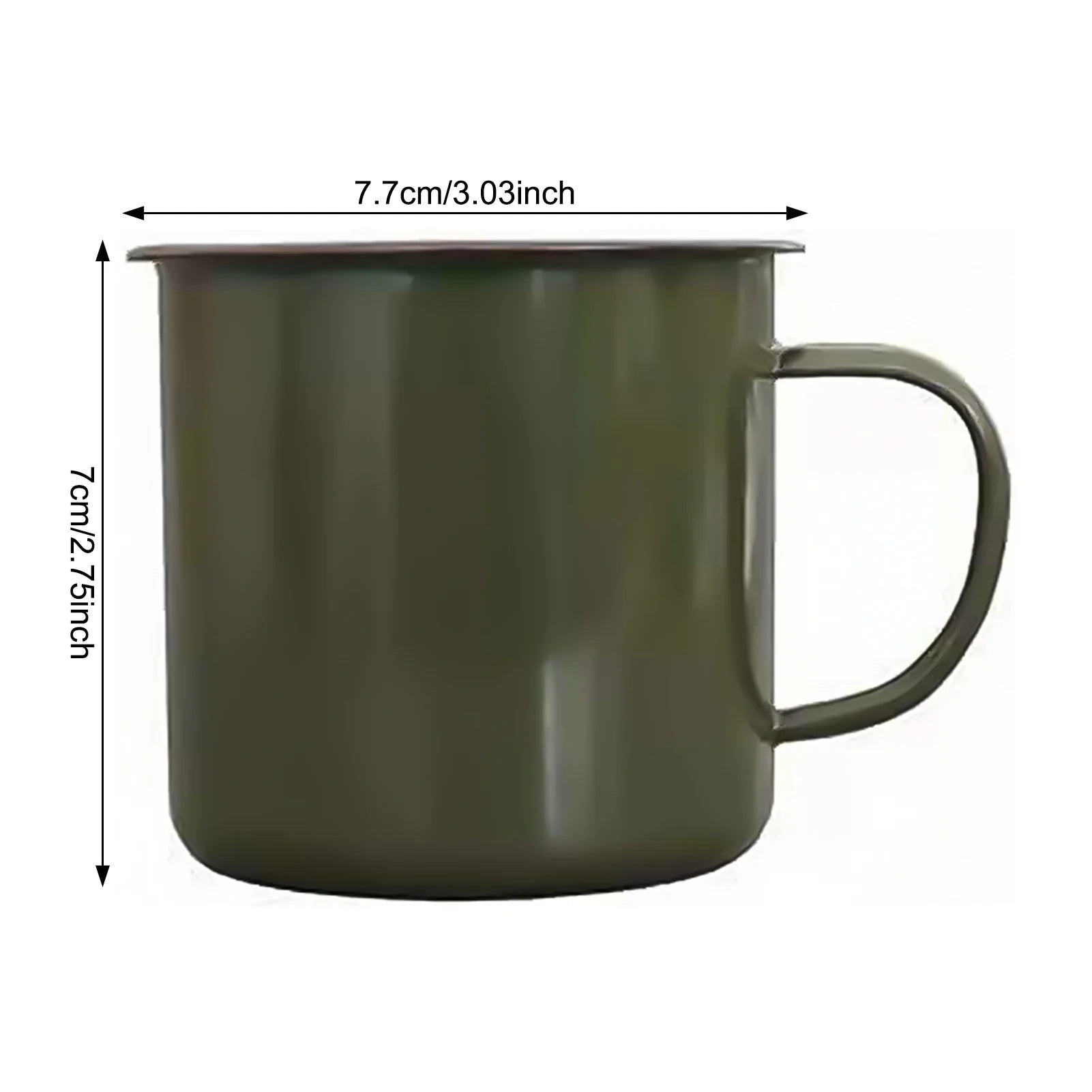 Vintage Enamel Camping Mugs Camping And Picnic Sturdy Iron Enamel Cups Suitable for Picnic Camping Fishing