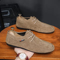 Men's Loafers, Lace Up Suede Work Shoes, 2025 New Formal Shoes, Outdoor Casual Walking Foot Covers Suitable for Lazy People