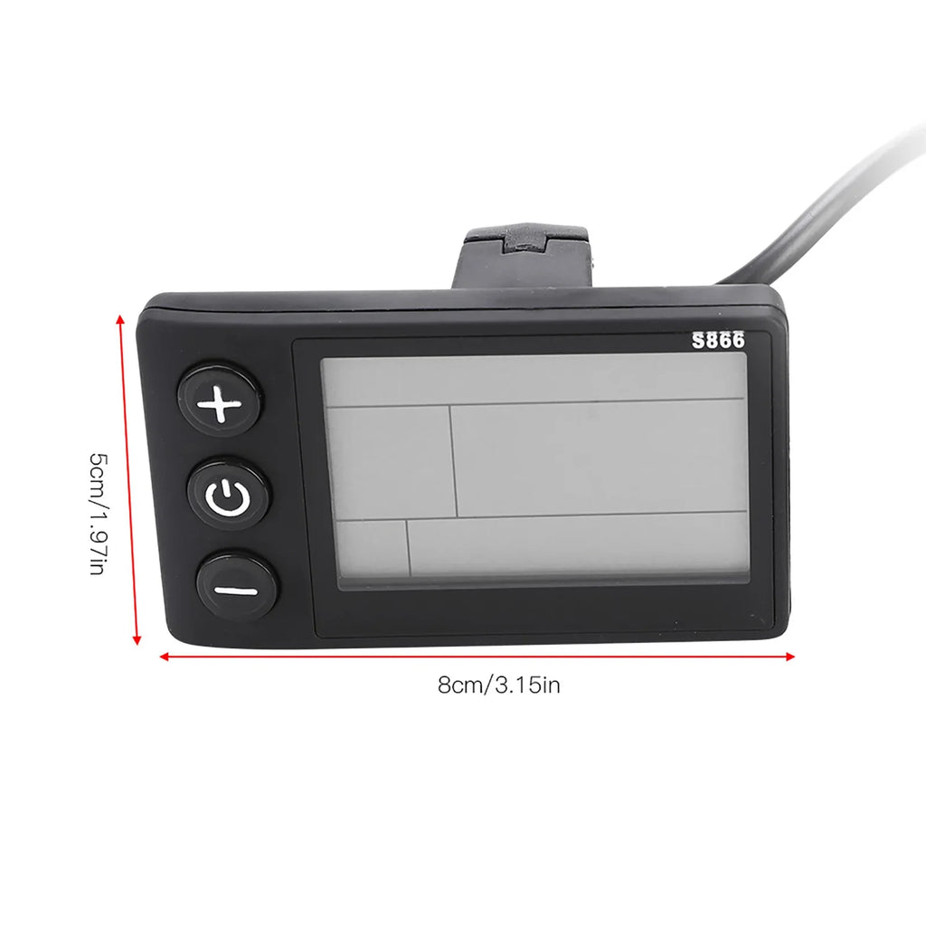 Electric Bike Controller 24V‑48V 13A Brushless Controller with LCD Display Panel E-scooter Meter Control for 22.5mm Handlebar