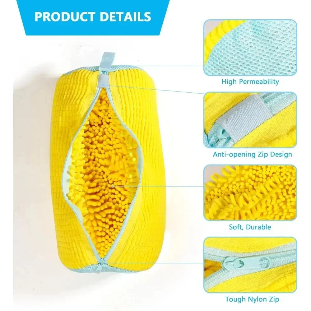 1PCS Wash Shoes Bag Padded Net Laundry Shoes Protector Fluffy Fibers