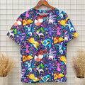 Pok É Mon Eevee Collection Printed Short Sleeves for Spring and Summer Breathable Loose Anime Peripheral Casual T-shirt