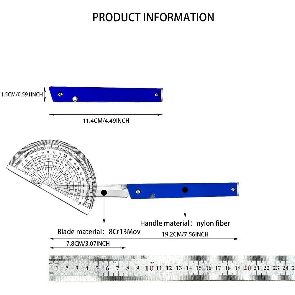7096 Folding Knife Portable Tool Pocket Knife 8Cr13MoV steel Blade Nylon Fiber Handle Outdoor Hunting for Hiking Tool