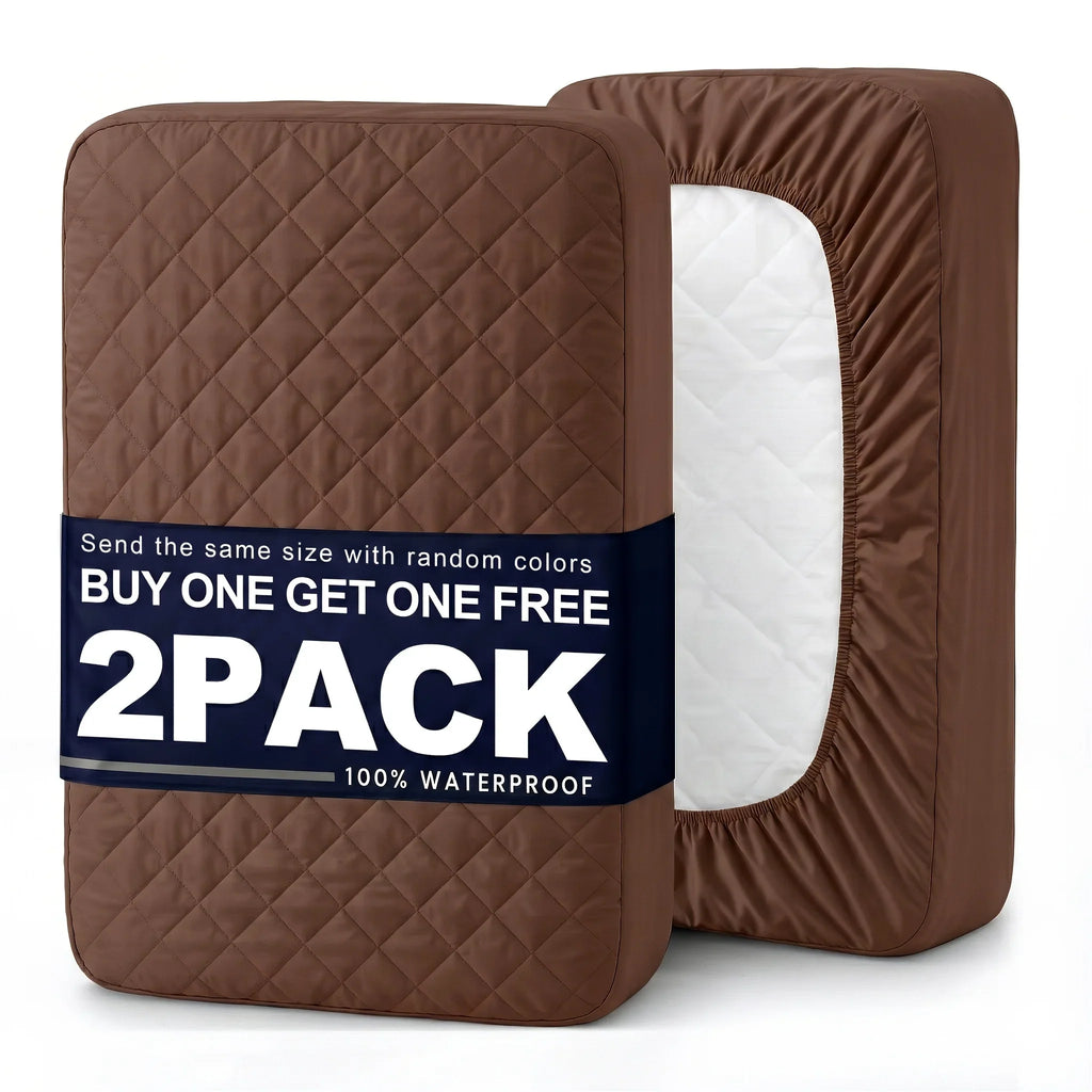 2Pcs,Buy One Selected Color Get One Random Free Quilted Waterproof Mattress Cover, Comfortable Stain & Wrinkle Resistant