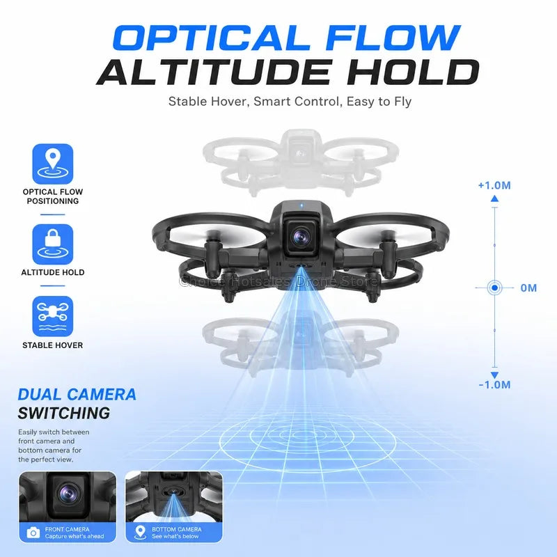 VR Big Drones 4K HD Wide Angle Camera WiFi FPV RC Helicopter with Large Screen Foldable Quadcopter for Professional Photography