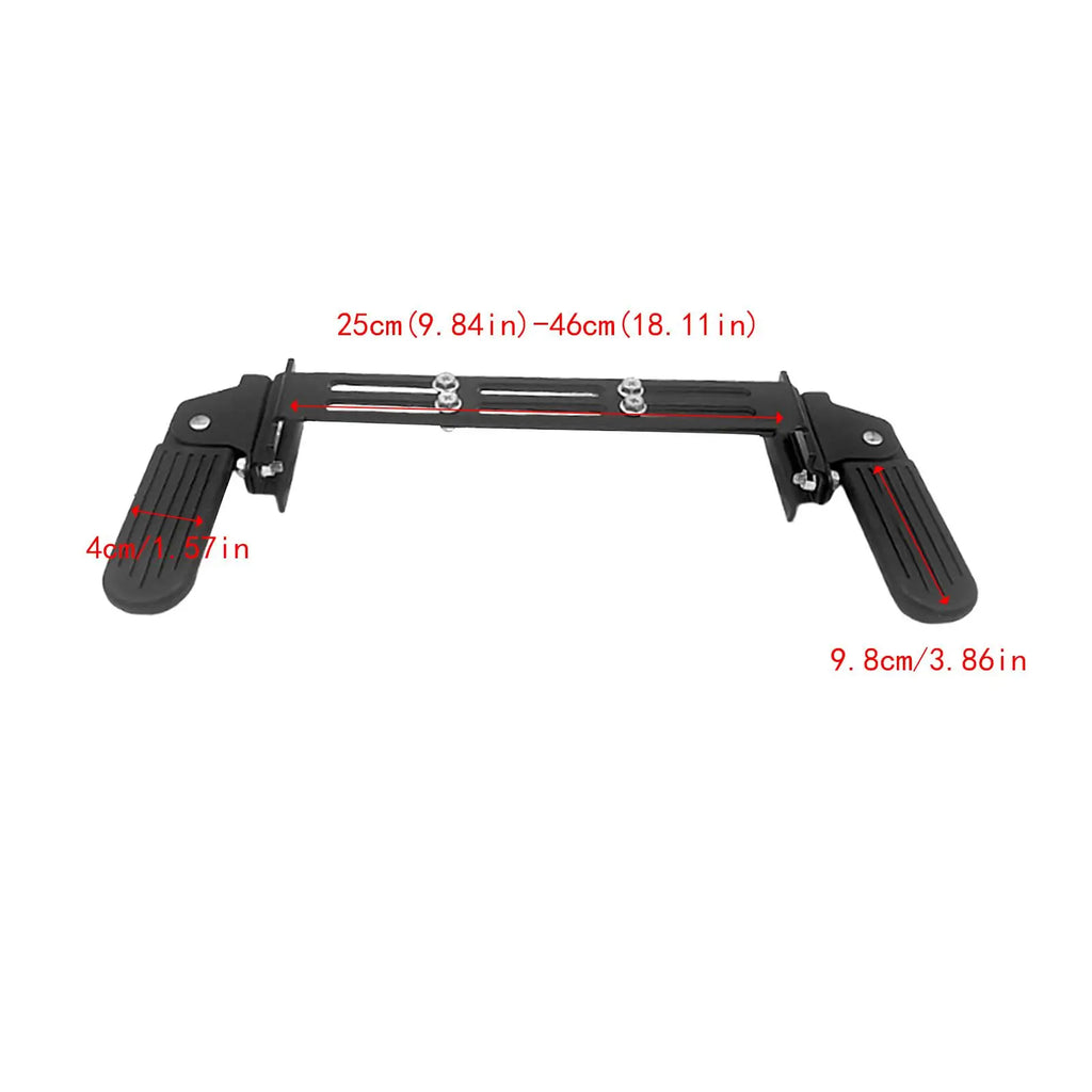 Electric Bike Front Footrest Foldable Retractable Pedal Anti Slip Foot Pegs Universal Adjustable Easy Installation Sturdy