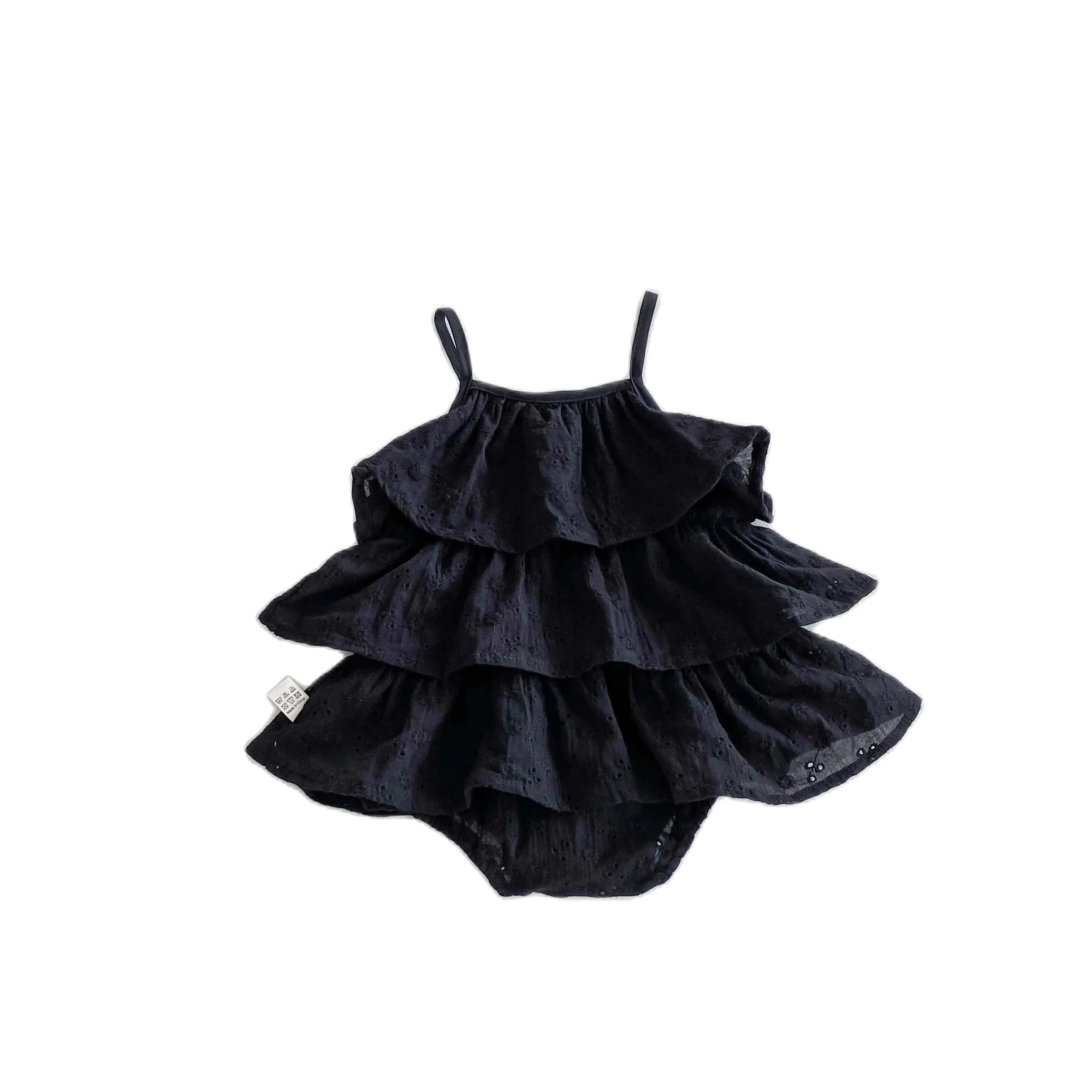 Korea Fashion Baby Girls Camisole Romepr Princess Cotton Sling Infant Bodysuit Dress Baby Outfit 0-2 Years Old
