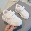 Kids Sports Shoes for School 2025 New Fashion Boys Girls White Shoes Non-slip Soft Sole Children Casual Shoes Hook&loop Trendy
