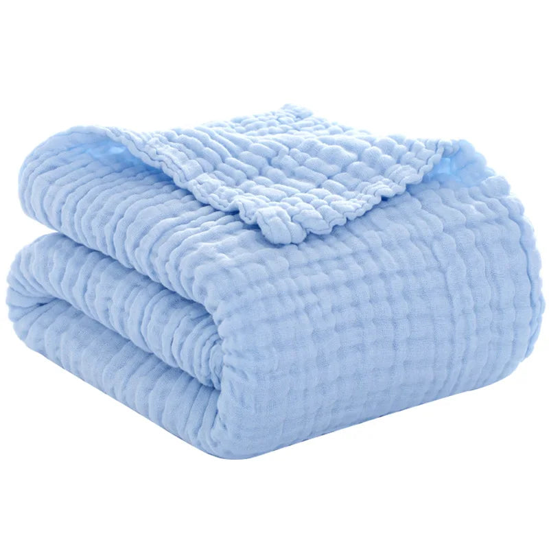 Baby Swaddle Blanket Muslin Newborn Wrap for Child Kids Boys Girls Bath Towel Infant Solid Soft Cotton Stroller Cover 105*105cm