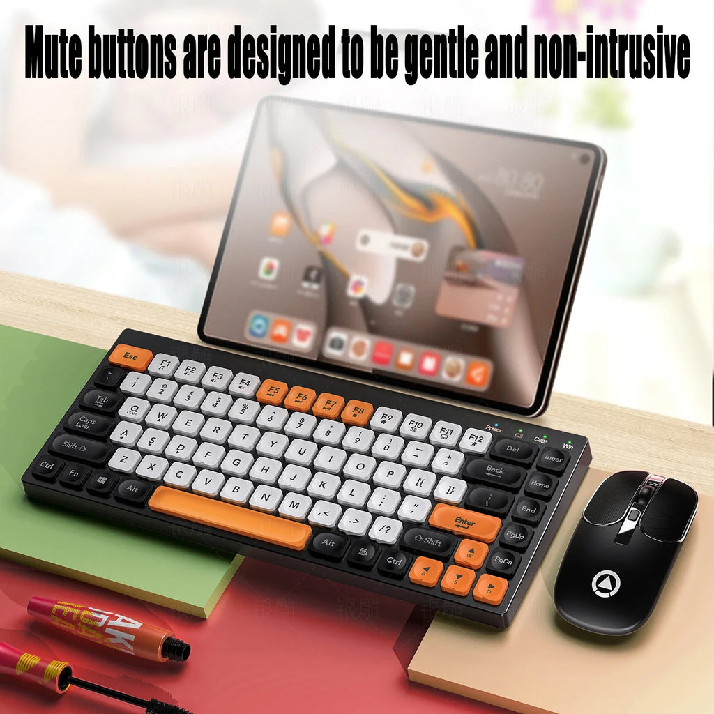 KM02 Wireless Keyboard And Mouse Set Rechargeable Type-c Computer Accessories External Keyboard And Mouse Stable Network Transmi