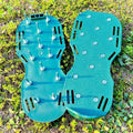 Premium Lawn Aerator Shoes - 5cm Steel Spike Nail Design for Soil Aeration & Grass Cultivating | Self-Leveling Garden Yard Tool