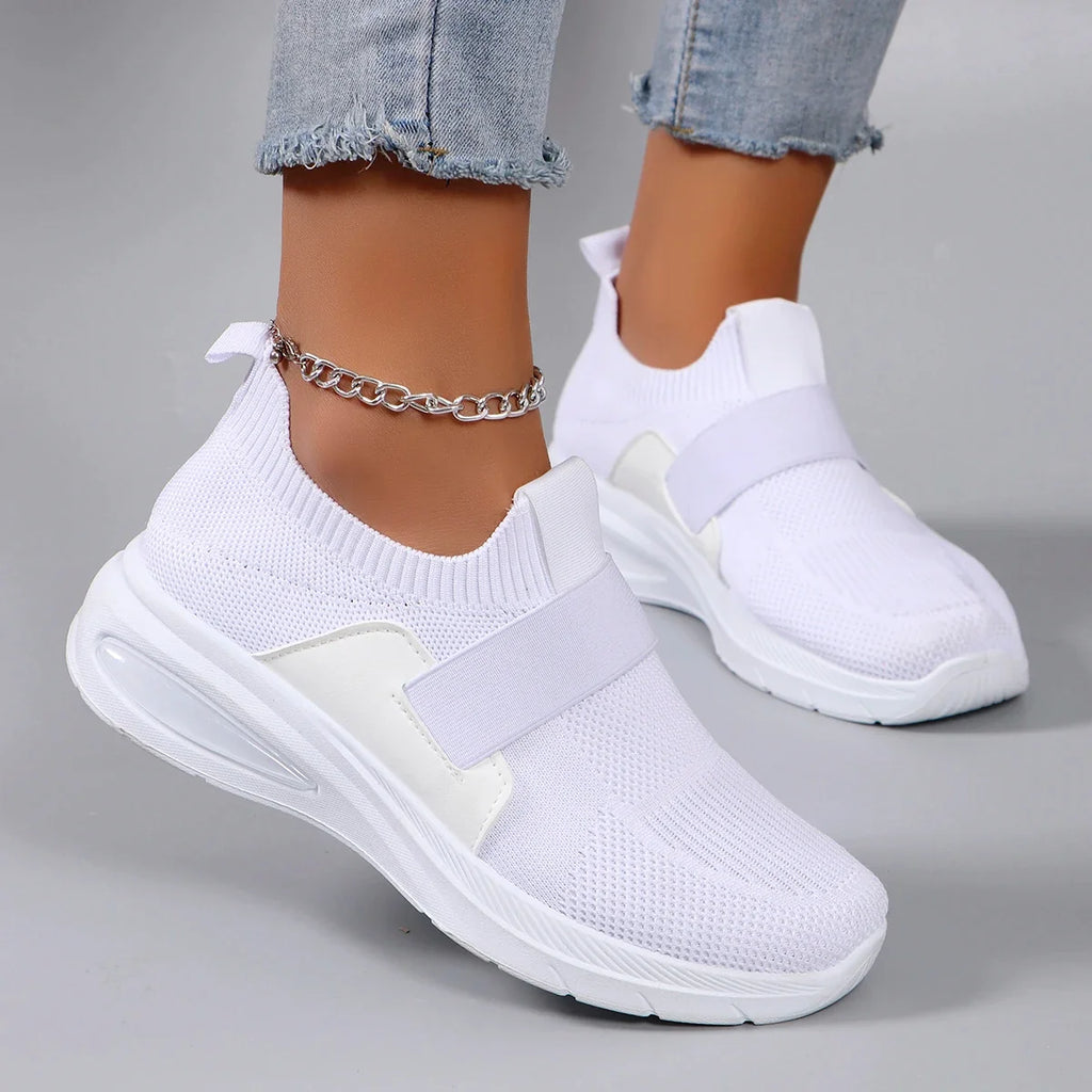 Spring new women's sports shoes, fashionable, breathable, lightweight, non-slip, wear-resistant, casual sports shoes, flat shoes