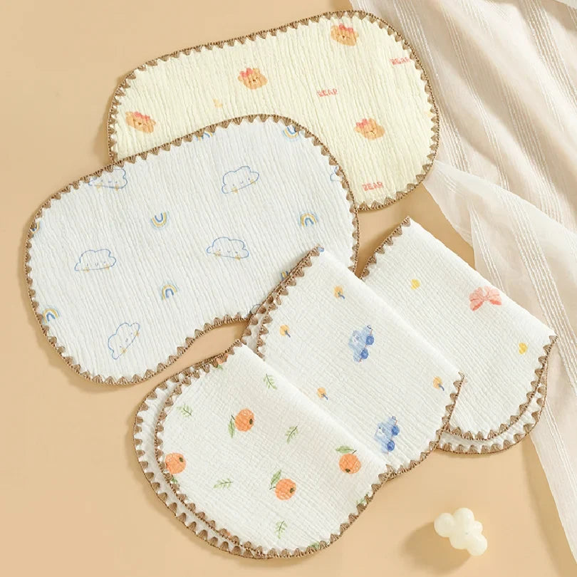 Newborn Baby 10-layer Cotton Gauze Flat Pillow Newborn Pillow Towel Baby Cloud Pillow Anti-vomiting Pillow