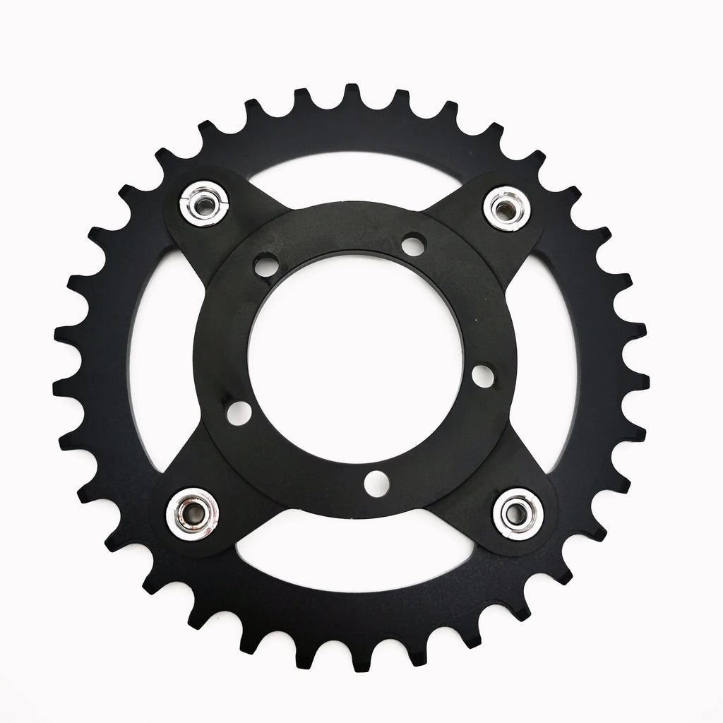 ALLTOO Bike Part Bicycle Crankset Bafang 104BCD Motor Aluminum Alloy Chainring Mid Drive Adapter For Electric E-bike 32T-52T