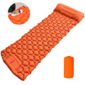 Outdoor Camping Inflatable Mattress Sleeping Pad With Pillows Ultralight Air Mat Built In Inflator Pump Hiking
