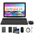 Tablet 10.1 Inch Android 15 Octa-Core 6GB RAM 128GB ROM 1280x800 IPS Tablets PC WiFi 5 Bluetooth Keyboard Set