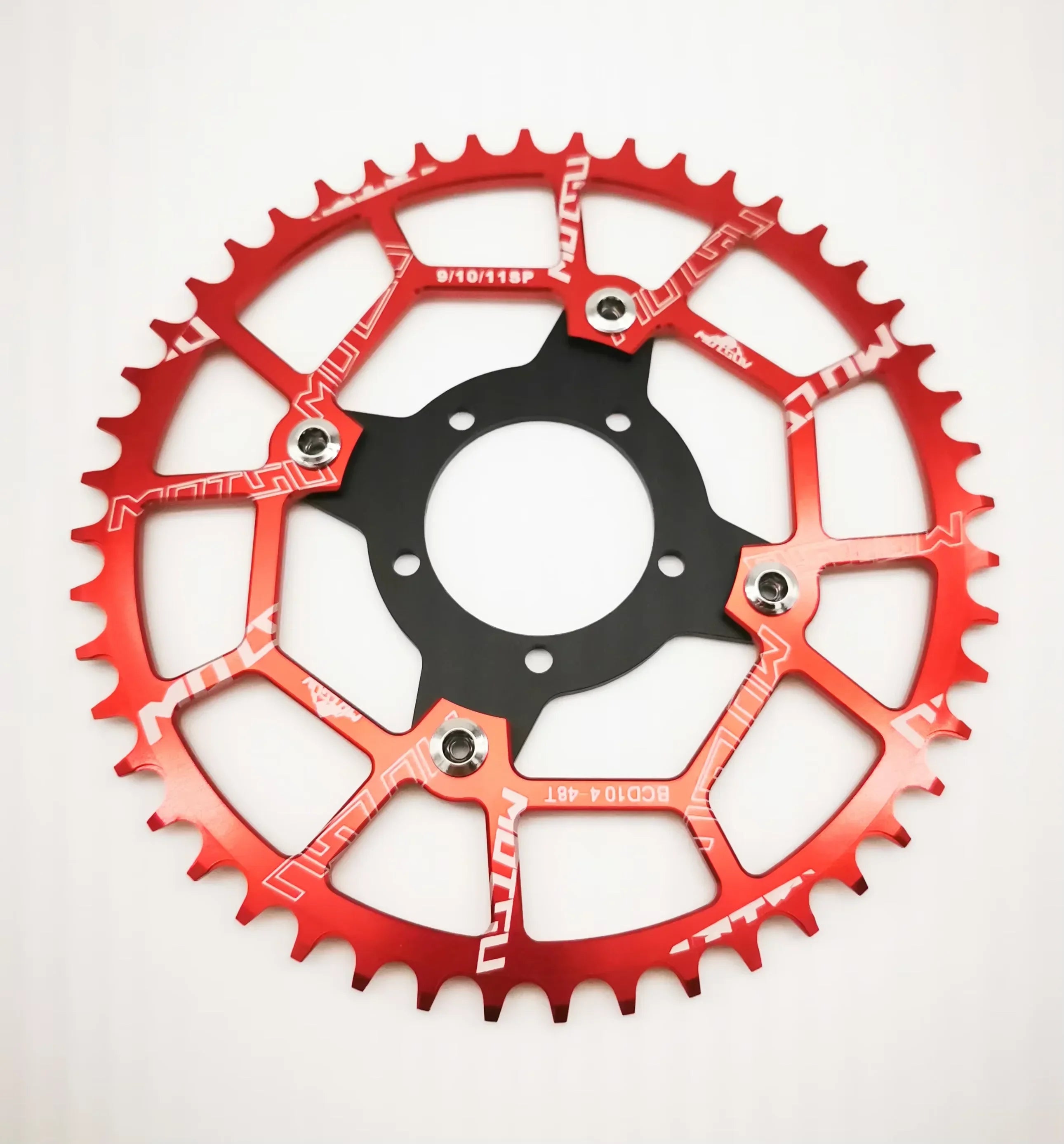 ALLTOO Bike Part Bicycle Crankset Bafang 104BCD Motor Aluminum Alloy Chainring Mid Drive Adapter For Electric E-bike 32T-52T