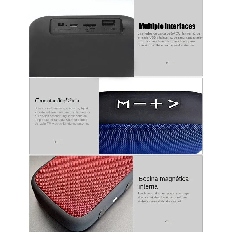 Mini Bluetooth Speaker HIFI Speakers Soundbar Portable Bluetooth 5.0 Wireless Soundbar 500mAh Battery For Outdoor Indoor Sports