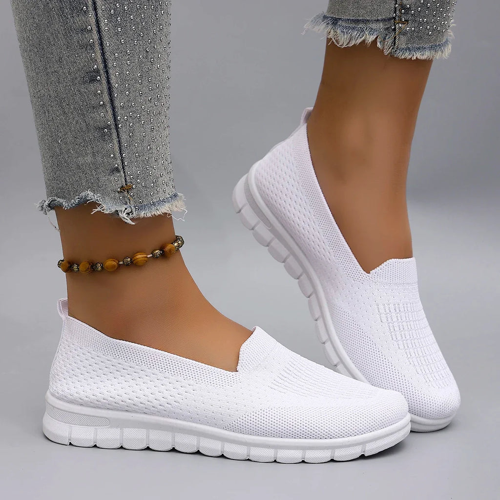 Spring new women's sports shoes, fashionable, breathable, lightweight, non-slip, wear-resistant, casual sports shoes, flat shoes